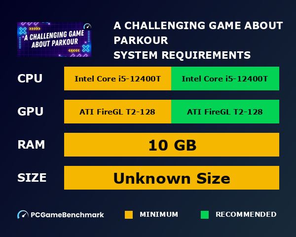 A Challenging Game About Parkour system requirements graph