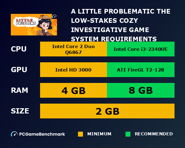 A Little Problematic: The Low-Stakes Cozy Investigative Game system requirements graph
