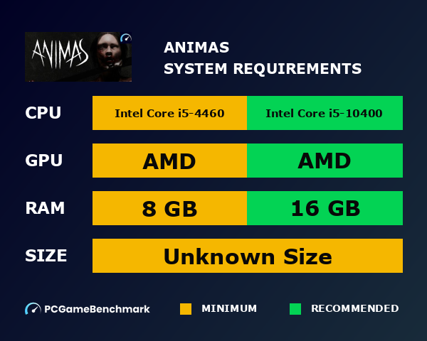 Animas system requirements - PCGameBenchmark
