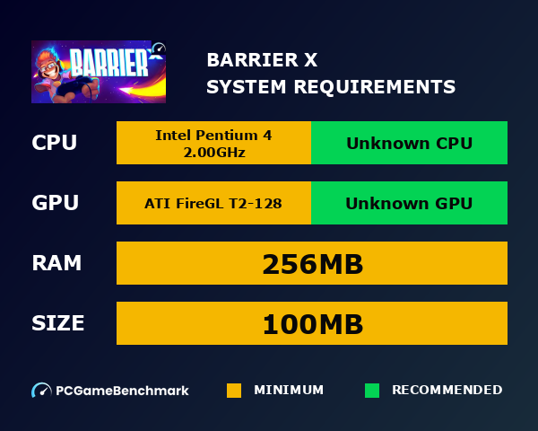 BARRIER X system requirements graph