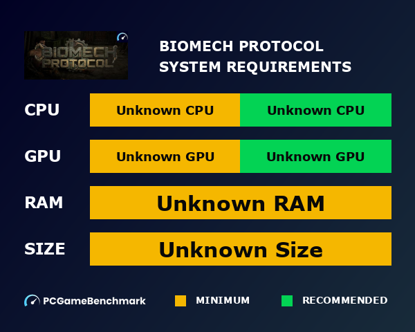 Biomech Protocol - PCGameBenchmark