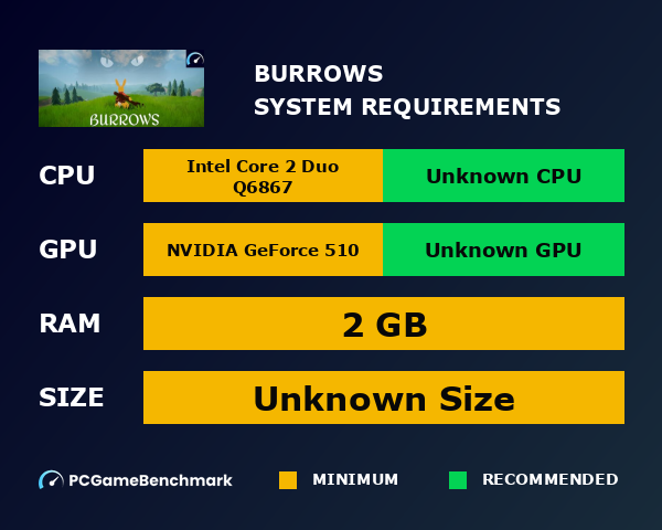 Burrows system requirements - PCGameBenchmark