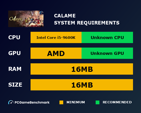 Calame system requirements graph