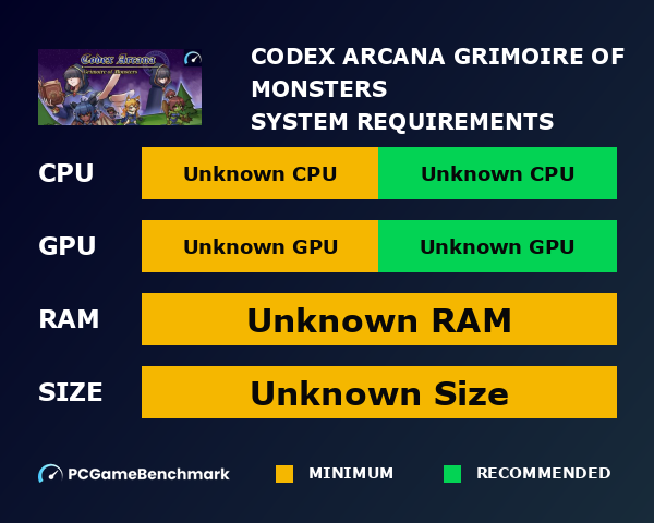 Codex Arcana: Grimoire of Monsters - PCGameBenchmark