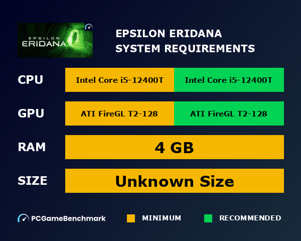 Epsilon Eridana system requirements graph