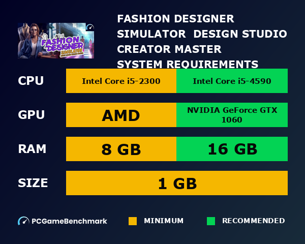 FASHION DESIGNER SIMULATOR:  Design Studio Creator Master system requirements graph