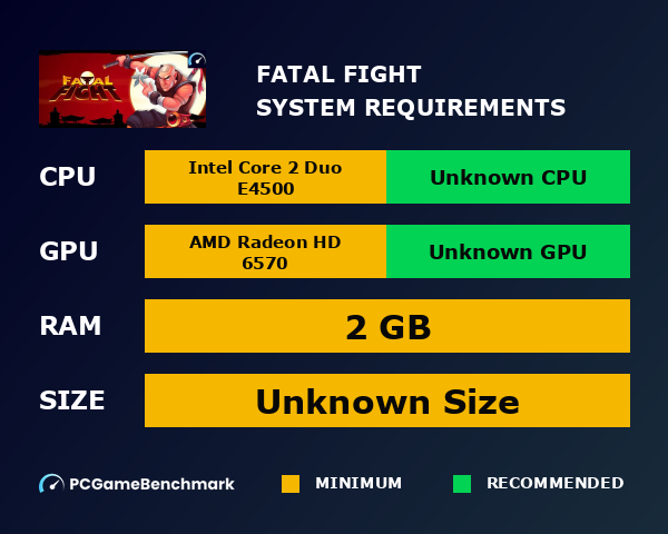 Fatal Fight system requirements graph