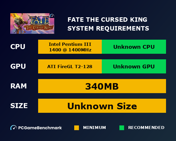 FATE: The Cursed King system requirements graph