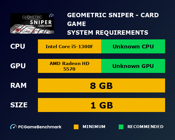 Geometric Sniper - Card Game system requirements graph
