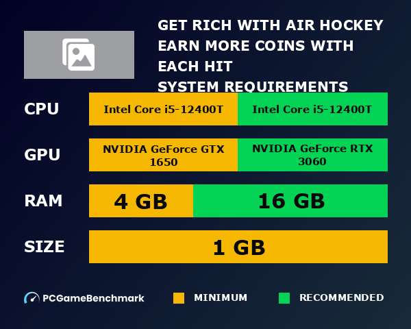 Get Rich with Air Hockey! — Earn more coins with each hit. — system requirements graph