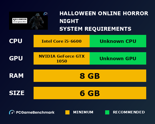 Halloween Online Horror Night system requirements graph