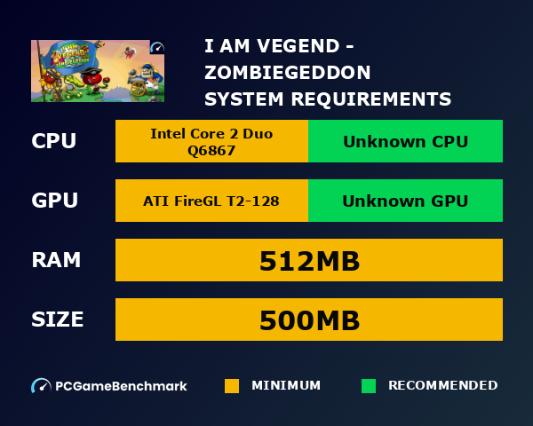 I Am Vegend - Zombiegeddon system requirements graph