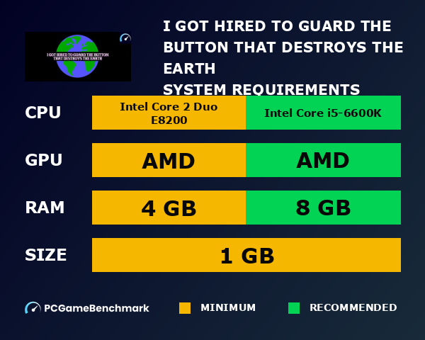I Got Hired To Guard The Button That Destroys The Earth system requirements graph