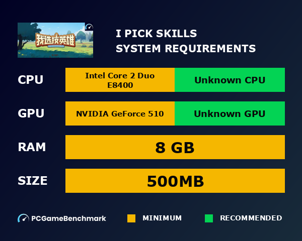 i Pick Skills system requirements graph