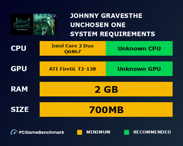 Johnny Graves—The Unchosen One system requirements graph