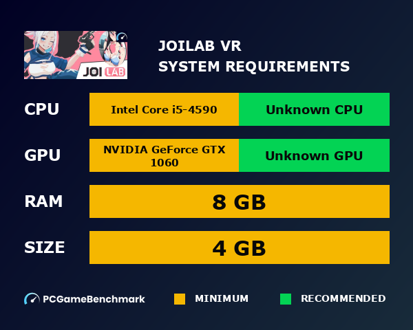 JoiLAB VR System Requirements PCGameBenchmark JoiLAB VR System Requirements PCGameBenchmark