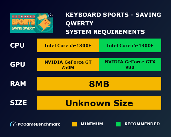 Keyboard Sports - Saving QWERTY system requirements graph