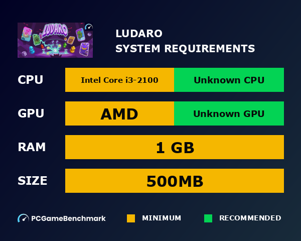 Ludaro system requirements - PCGameBenchmark