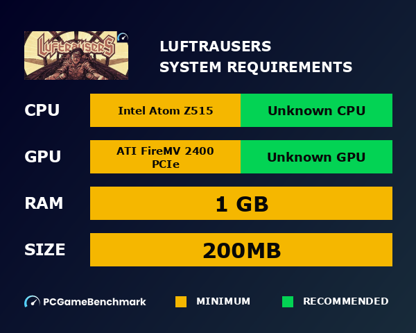 LUFTRAUSERS system requirements graph