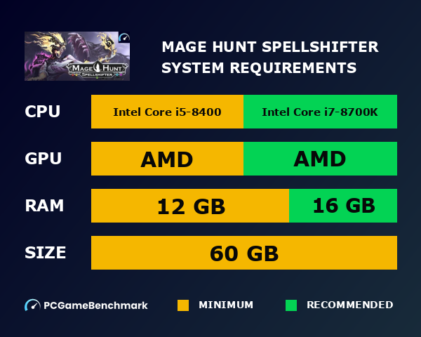 Mage Hunt: Spellshifter system requirements graph