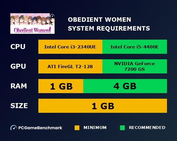 Obedient Women system requirements graph