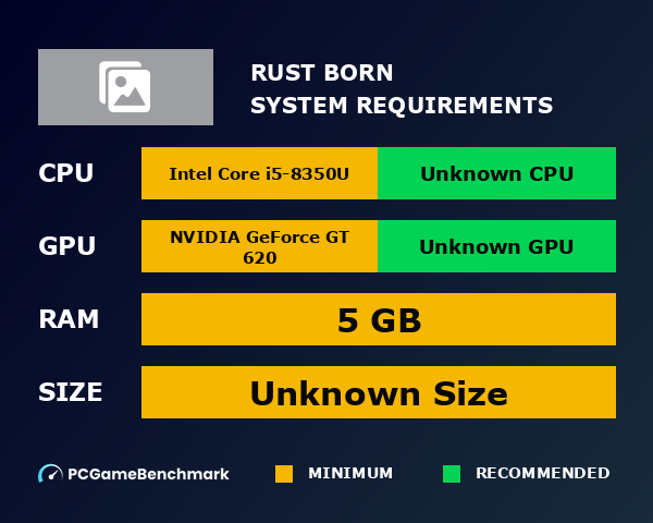 Rust Born system requirements - PCGameBenchmark