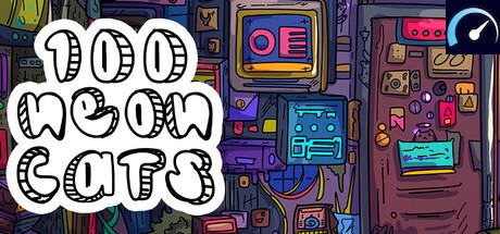 100 Neon Cats tile