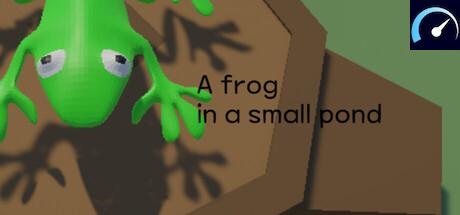 A frog in a small pond tile